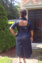 Load image into Gallery viewer, ----Sold Out-----Denim Wrap Dress w Asymmetric Hem/Open Back.