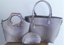 Load image into Gallery viewer, 3-in-1 Soft Faux Snakeskin Purse Collection