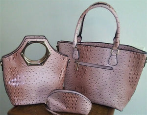 3-in-1 Soft Faux Snakeskin Purse Collection