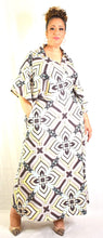 Load image into Gallery viewer, Geo Print Long Wrap Maxi Dress (item discount)