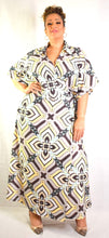 Load image into Gallery viewer, Geo Print Long Wrap Maxi Dress (item discount)